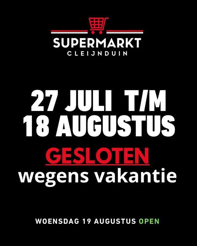 Vakantie aankondiging